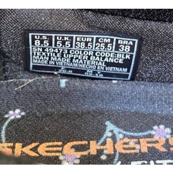 Skechers Bikers  Size US 8.5 Memory Foam Black sheen Loafer Flats SN49473 - Picture 11 of 11